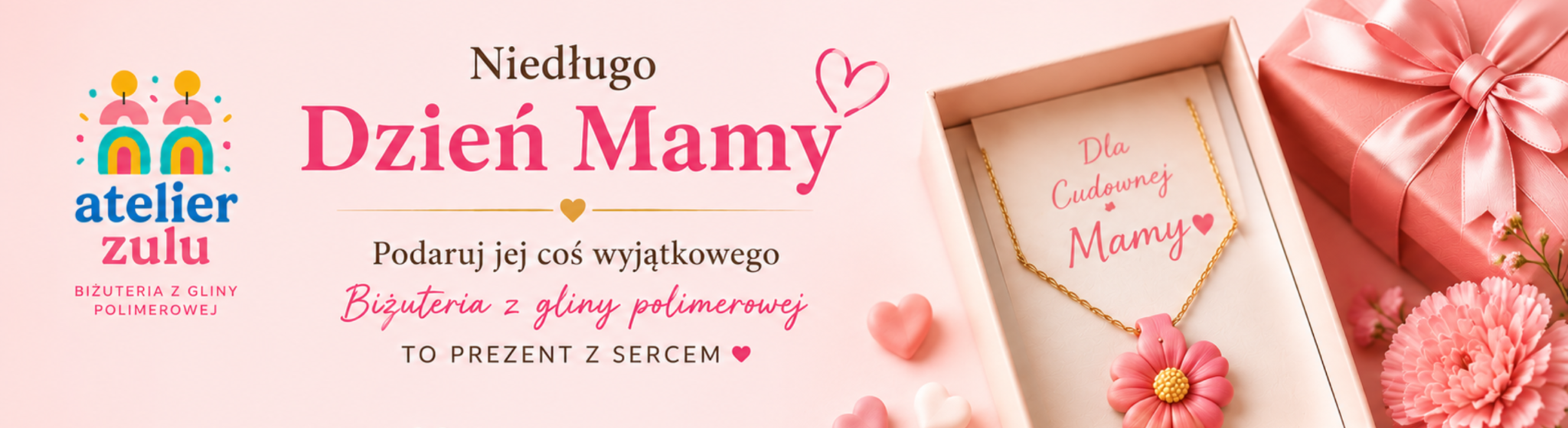 kolczyki z gliny na dzien matki